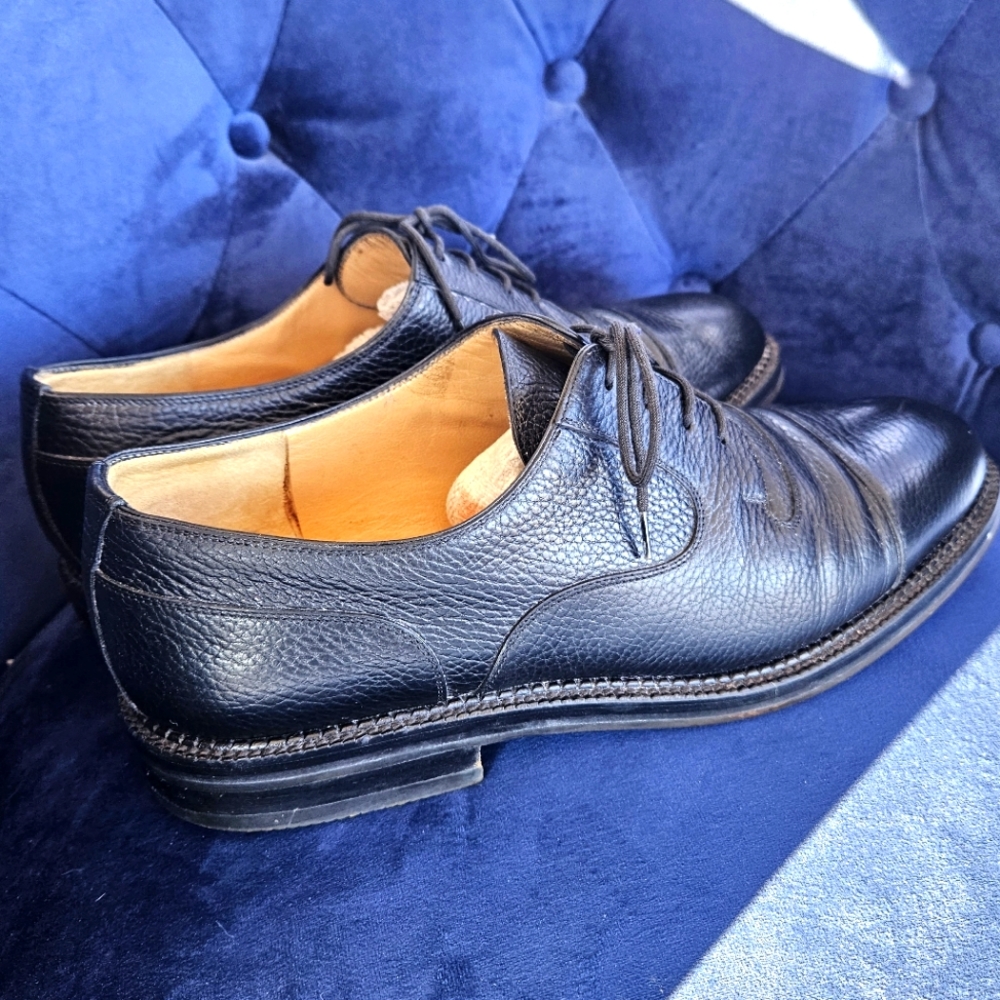 Fratelli Rossetti Racers Grand Prix Black Leather Dress Shoes - Picture 3 of 14